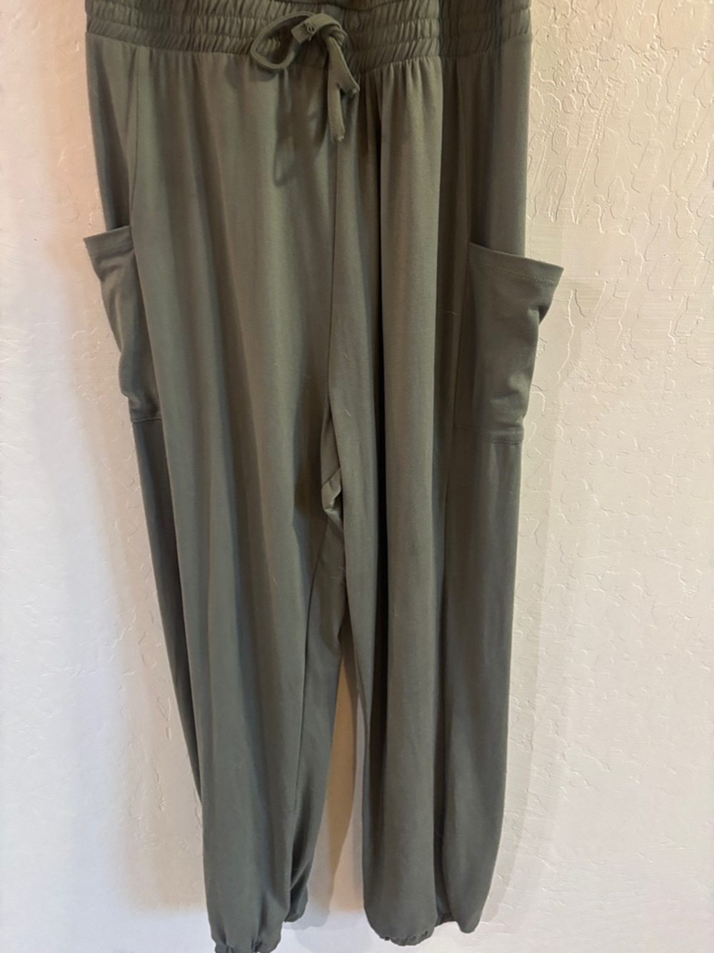 J for Justify Olive Utility Button-Front Sleeveless Jumpsuit - Picture 4 of 5